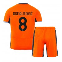 Camisa de Futebol Inter Milan Marko Arnautovic #8 Equipamento Alternativo Infantil 2023-24 Manga Curta (+ Calças curtas)